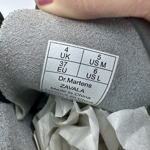 Dr. Martens Womens Size 5 White Leather Lace Up Zavala Combat Boot Bouncing Sole - Picture 9 of 9